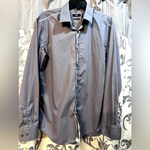 EUC Boss Elegant Gray Slim Fit Shirt‎ Size 16